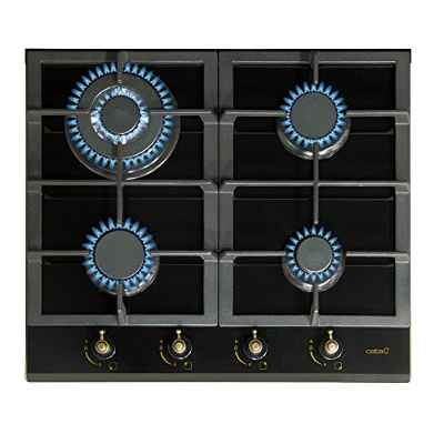 CATA 08028403 - Placa Integrado, Encimera de gas, Acero inoxidable, 1000 W, 1750 W, color Negro