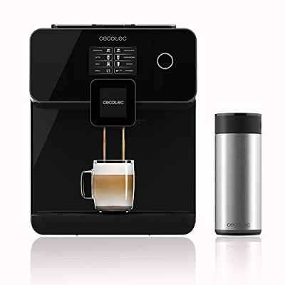 Cecotec Power Matic-ccino 8000 Touch Serie Nera Depósito leche, Pantalla táctil, Café personalizable, Tecnología ForceAroma, 19 bares presión, 1500 W, 1.7 litros, Acero Inoxidable, Negro