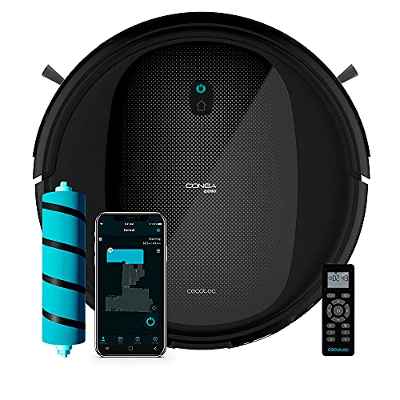 Cecotec Robot Aspirador y Fregasuelos Conga 2290 Ultra. 2100 Pa, App con Mapa, Limpieza Ordenada, Cepillo para Mascotas, Alexa & Google Assistant, Muro magnético