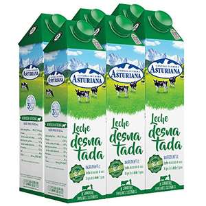 Central Lechera Asturiana Leche Desnatada, Líquida, 6 x 1L