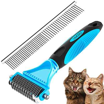 Cepillo Perro Gato, Peine Conejo, LIUCOLI Accesorios Profesionales para Mascotas Pelo Largo/Medio/Corto - Guita 96% los Pelos Muertos y Nudos, Reduce la Caida de Cabello