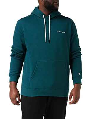 Champion American Classics Small Script Logo Sudadera con Capucha, Verde (Agua), XS para Hombre