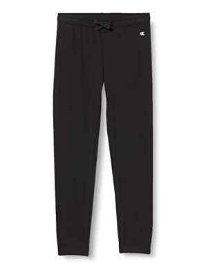 Champion Legacy American Classics-Powerblend Slim Crop Elastic Cuff Pantalones Deportivos, Negro, 15-16 Años Niñas y Chicas