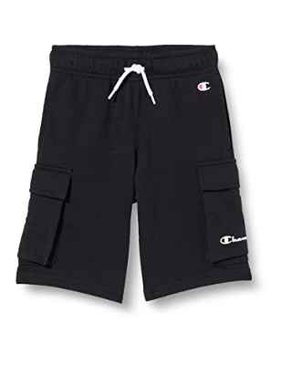 Champion Legacy American Classics Ultra Light Powerblend Terry Cargo Bermuda Pantalones Cortos, Negro, 11-12 Years Niños y jóvenes