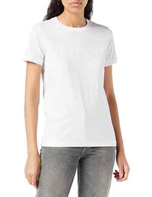 Champion Legacy - Classic Logo S/S, Camiseta para Mujer, Blanco, L