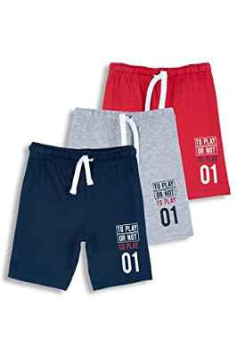 Chicco Pack pantalones cortos en algodòn, Pantalones Niños, Rojo, 8 años (pack de 3)