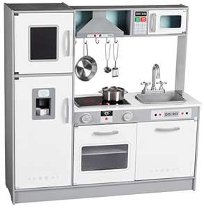 Cocina de madera Amazon Basics con luces y sonidos