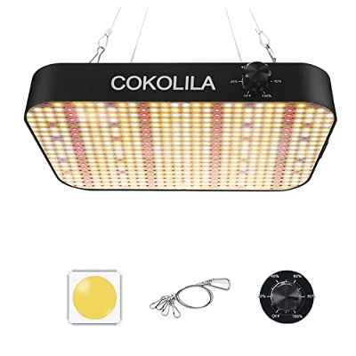COKOLILA Lámpara de cultivo LED regulable, 1200w lámpara de planta de espectro completo con 584 LEDs, Función de Cadena de Margarita UV e IR, Grow Light para plantas de interior, verduras, flores