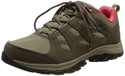 Columbia Redmond III Waterproof, Zapatillas para Caminar Mujer, Coral Rojo Guijarro, 37 EU