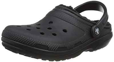 Crocs Classic Lined Clog, Zuecos Unisex Adulto, Negro (Black/Black), 41/42 EU