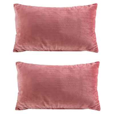 Dalicoco Cojines Sofá con Relleno Incluido, 2 Unidades De Cojines Terciopelo Rosa para Sofás De Salón Y Decoración Hogar. Fundas Cojines 50x30 Y Relleno Cojines 50x30, Pack 2 Cojines Cama.