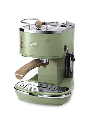 DeLonghi ECOV 311.GR Cafetera automática independiente, 1100 W, 1,4 L, 15 bares, acero inoxidable, verde
