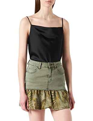 Desigual Fal_TROPI Falda, Green, 34 De Las Mujeres