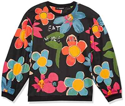 Desigual Sweat_Chandra 2000 Black Sudadera, Negro, XL para Niñas