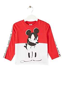 Disney Garçon T-shirt Disney t shirt garcon, Rouge, 2 ans EU