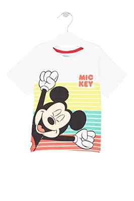 Disney T-shirt Mickey garcon, blanc, 4 ans