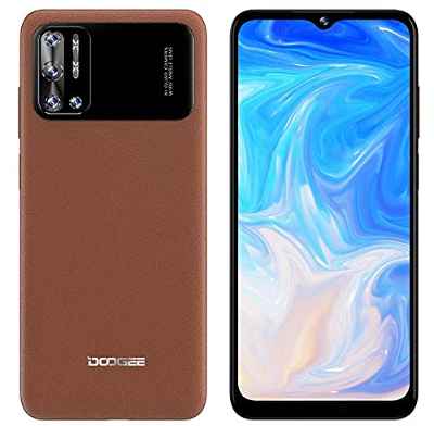 DOOGEE N40 Pro Android 11 Móvil Libres 4G, Helio P60 Octa-Core 6GB+128GB, 6.52'' HD+ Teléfono, Batería 6380mAh, Cámara Trasera Cuatro 20MP, Cámara Frontal 16MP, Huella Digital Dual SIM GPS Verde
