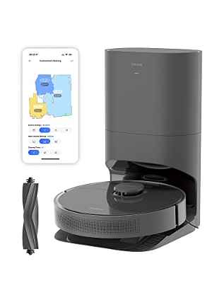 Dreame D10s Plus Robot Aspirador y Friegasuelos con Vaciado Automático DualBoost 1.0, AI Action, LDS, 5.000Pa, Autonomía de 280 min, Videovigilancia y Control de la App para Alfombras y Más