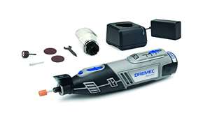 Dremel 8220 multiherramienta inalámbrica 12V, kit multiherramienta con 1 complemento y 5 accesorios dremel, luz LED