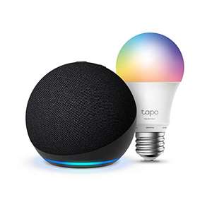 Echo Dot Antracita + TP-Link Tapo Bombilla LED inteligente Wi-FI