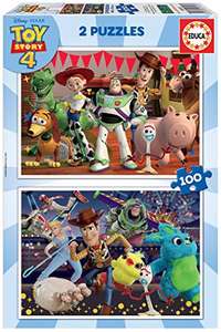 Educa - Toy Story 4. Set de 2 Puzzles con 100 Piezas. Medida aproximada una Vez montados: 40 x 28 cm.
