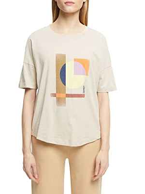 Esprit 013ee1k326 Camiseta, 260 Pardo Claro, XS para Mujer