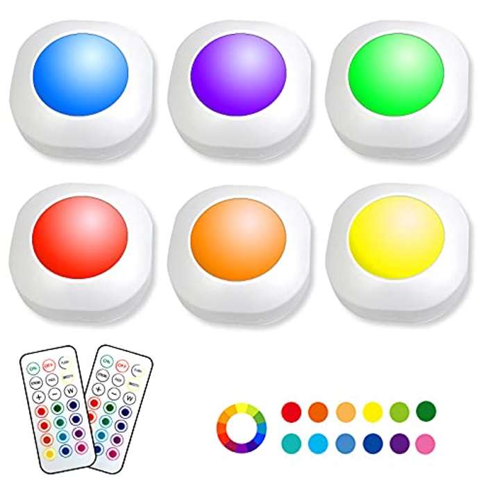 Eterbiz Luz LED Armario Pilas con Mando a Distancia