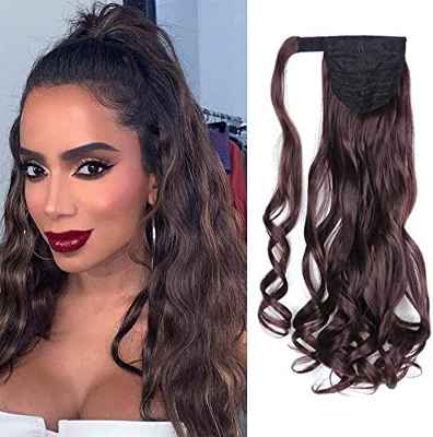 Extensiones de pelo de cola de caballo de 22"