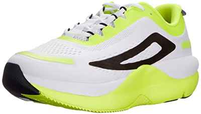 Fila SHOCKET Train, Zapatillas para Correr Hombre, White Black Safety Yellow, 45 EU