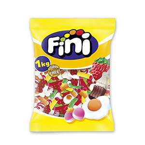 Fini Cinema Mix - Surtido De Golosinas, Caramelos De Goma, Dedos, Huevos, Huesos y Fresas de Chuche - 1 kg