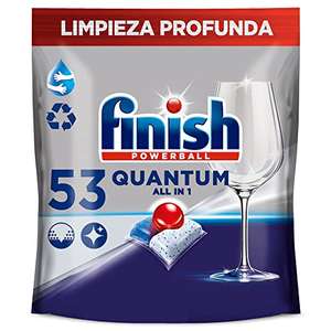 Finish Powerball Quantum All in 1 Pastillas para el Lavavajillas, 53 Pastillas