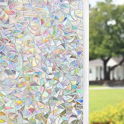 Finnez Vinilos para Ventanas - 3D Pelicula Privacidad Electrostática Pegatinas Translúcidas Esmeriladas para Ventana, para Oficina Cocina Baño Hogar (44.5 × 400 cm)