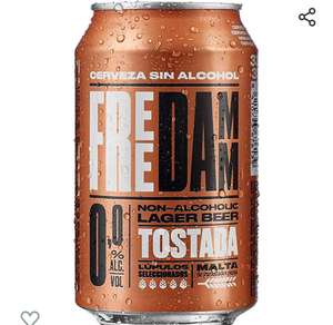 Free Damm Cerveza Sin Alcohol con Matices de Maltas Tostadas, 24 Latas x 33cl
