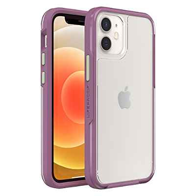 Funda para iPhone 12 mini LifeProof SEE, resistente a golpes y caídas hasta 2 Metros, Ultra-Fina, Protectora Transparente, Fabricada de Manera Sostenible, Transparente/Morado