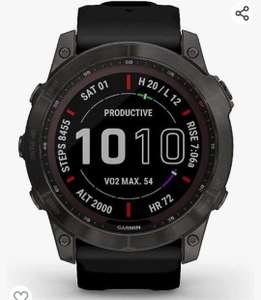 Garmin Fenix 7X Sapphire Solar Negro/Gris Pizarra Titanio
