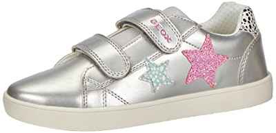 Geox J Kathe Girl, Zapatillas, Lt Grey Pink, 35 EU