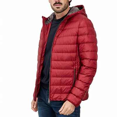 Geox M DERECK Hombre Chaqueta de plumón, Rojo (Red Dahlia), 54