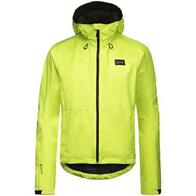 GORE WEAR Chaqueta de ciclismo para hombre Endure, GORE-TEX PACLITE PLUS, XL, Amarillo Neón