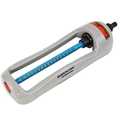 GRÜNTEK - Aspersor Oscilante Primavera - Riego de Césped, Jardín Aspersor y Superficies rectangulares - Grand Alcance 20x15m (MAX. 366m²)