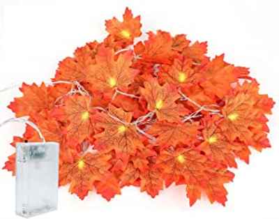 Guirnalda LED con hojas de arce