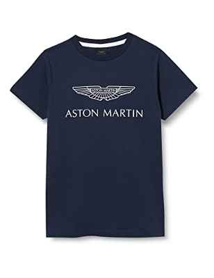 Hackett London Amr Logo tee Camiseta, Azul Marino, 9 años para Niños