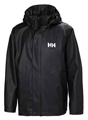 Helly Hansen Jr Moss Chaqueta Impermeable, Unisex niños, Negro, 12