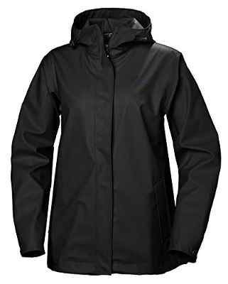 Helly Hansen Moss Rain Shell Chaqueta Impermeable con Capucha, Mujer, Negro, L