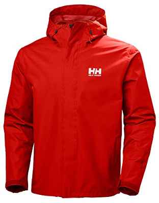 Helly Hansen Seven J Chaqueta Impermeable con Forro de Secado rápido, Cortaviento y Transpirable para Hombre y para Uso Diario, Azul (Marino), L