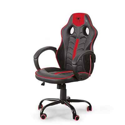 Home Heavenly®- Silla Gaming Spider-S, Silla de Oficina, sillón Gamer ergonómico, Giratorio Asiento Regulable en Altura (Rojo)