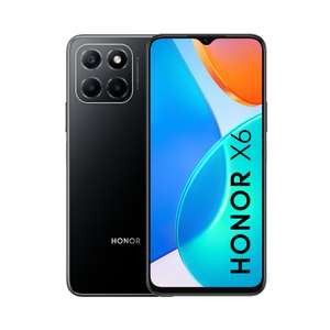 HONOR X6 Smartphone, Telefono Móvil de 4+64GB, Cámara Triple 50MP, Batería 5000 mAh, Pantalla 6,5", Dual SIM, Android 12, Negro