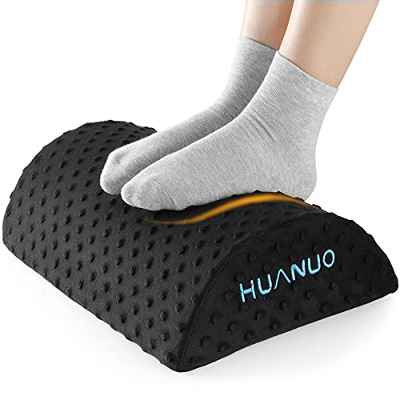 HUANUO Reposapiés ergonómico con 2 fundas opcionales, cojín para los pies del escritorio con relleno de espuma firme, el reposapiés Adecuado para sentarse mucho tiempo en la silla, sillón