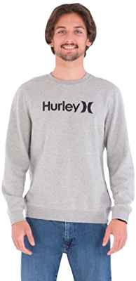 Hurley M OAO Solid Crew Fleece Sudadera, Dk Grey Htr, M Hombre