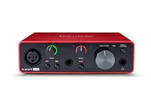 Interfaz de audio USB Scarlett Solo 3.ª gen. de Focusrite para guitarristas