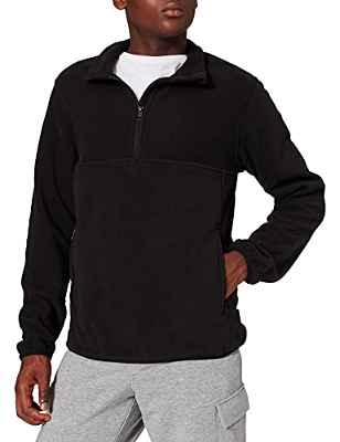 Jack & Jones Forro Polar con Media Cremallera Chaqueta, Negro, M para Hombre